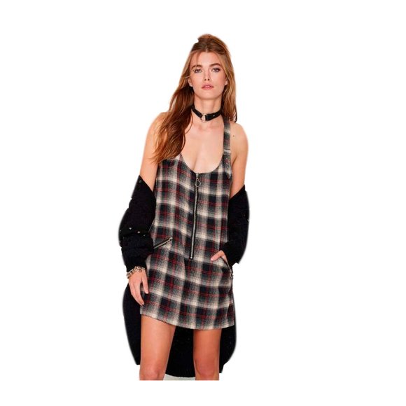 ♡UNIF PLAID DETENTION PINAFORE DRESS♡ - Picture 4 of 4